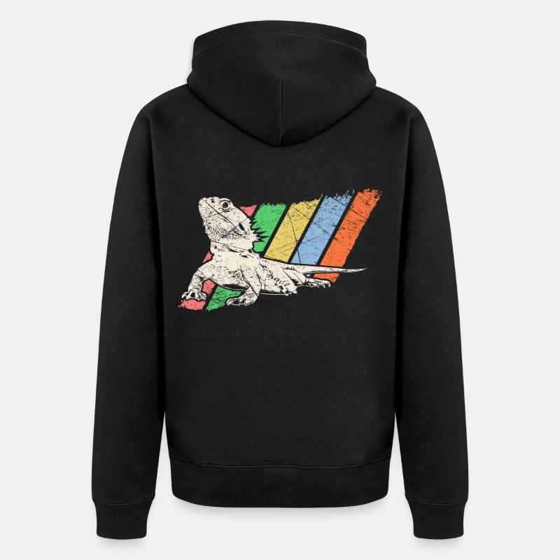 Haustier Retro - Unisex Premium Bio Zip Hoodie - Schwarz