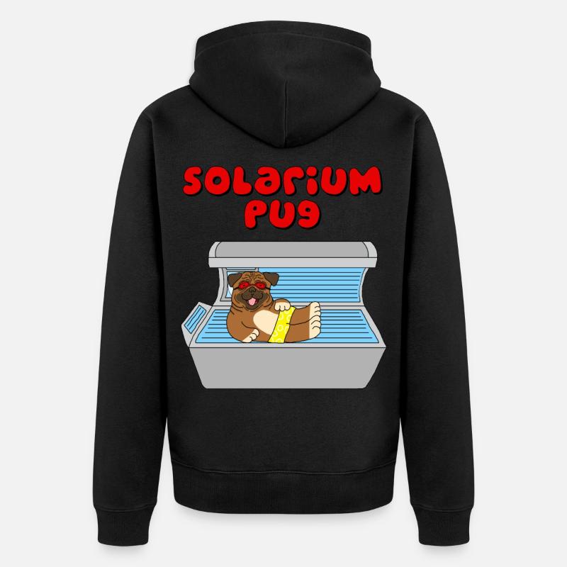 solarium mops pug - Veste à capuche bio Premium Unisexe - noir