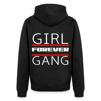 Équipe gangs fille pour toujours - Veste à capuche bio Premium Unisexe - noir - Dos - Nico (187cm)
