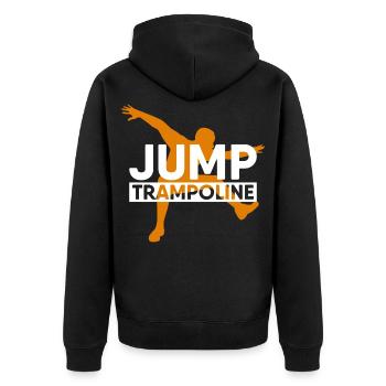 Trampoline Jumping Jump Jumping Gift Sport - Unisex Premium Organic Zip Hoodie - black - Back - Nico (187cm)