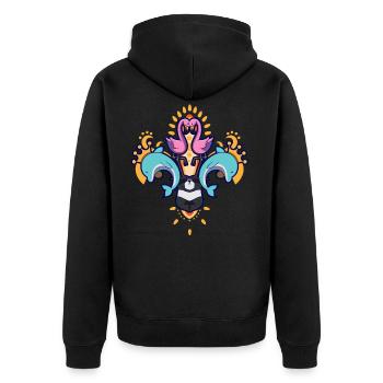 Mardi gras carnaval symbole de décoration cadeau - Veste à capuche bio Premium Unisexe - noir - Dos - Nico (187cm)