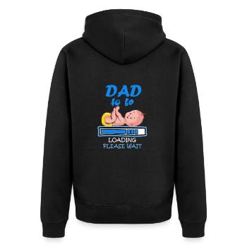 papa être - cadeau pour papa enceinte - Veste à capuche bio Premium Unisexe - noir - Dos - Nico (187cm)