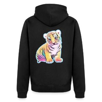 Tiger - Veste à capuche bio Premium Unisexe - noir - Dos - Nico (187cm)
