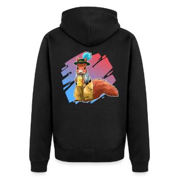 Écureuil Bavaria Lederhosen Cadeau - Veste à capuche bio Premium Unisexe - noir - Dos - Nico (187cm)