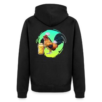 Hahn Beer Bavaria Lederhosen Cadeau - Veste à capuche bio Premium Unisexe - noir - Dos - Nico (187cm)