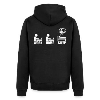 drôle d’ordinateur nerd t-shirt geek jour quotidien - Veste à capuche bio Premium Unisexe - noir - Dos - Nico (187cm)