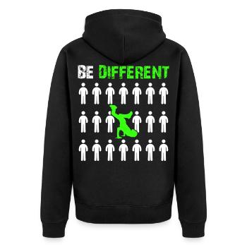 break dancing - Unisex Premium Organic Zip Hoodie - black - Back - Nico (187cm)