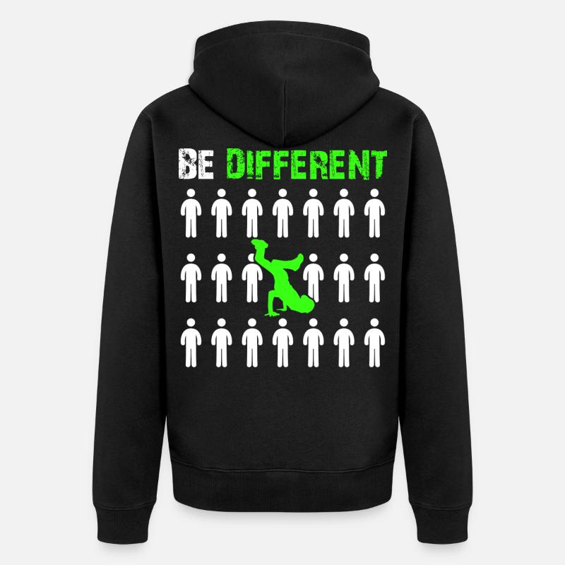Breakdance - Unisex Premium Bio Zip Hoodie - Schwarz