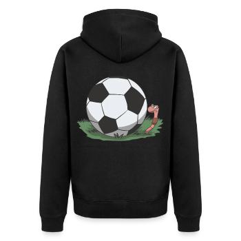 Idée cadeau football - Veste à capuche bio Premium Unisexe - noir - Dos - Nico (187cm)