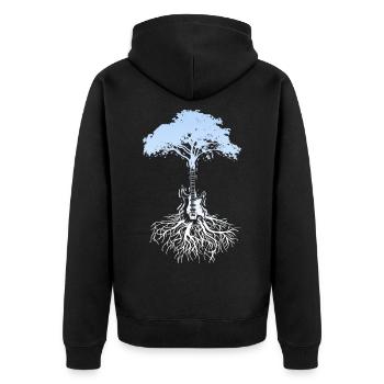 Arbre bois guitare guitare guitariste cadeau musicien - Veste à capuche bio Premium Unisexe - noir - Dos - Nico (187cm)