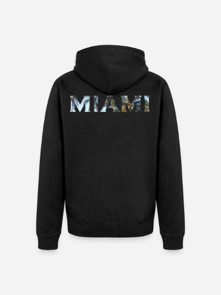 Miami - Unisex Premium Organic Zip Hoodie - black