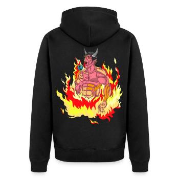DEVIL'S CANDY HELL - SWEET METTRE LE MONDE EN FEU - Veste à capuche bio Premium Unisexe - noir - Dos - Nico (187cm)
