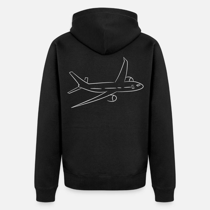 Avion - Veste à capuche bio Premium Unisexe - noir