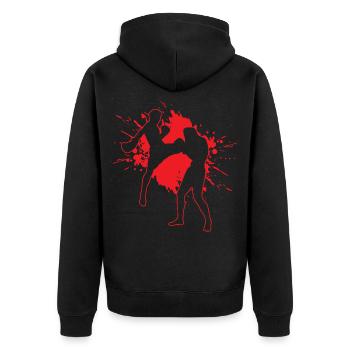 MMA Combat d'Arts Martiaux Mixtes d'Arts Martiaux - Veste à capuche bio Premium Unisexe - noir - Dos - Nico (187cm)