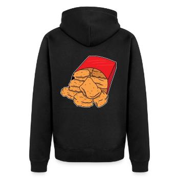 Chicken Nugget Nugget Fast Food Cadeau - Veste à capuche bio Premium Unisexe - noir - Dos - Nico (187cm)