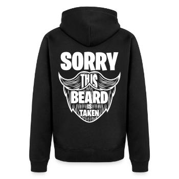 Cadeau barbe barbe barbe porteur barbu - Veste à capuche bio Premium Unisexe - noir - Dos - Nico (187cm)