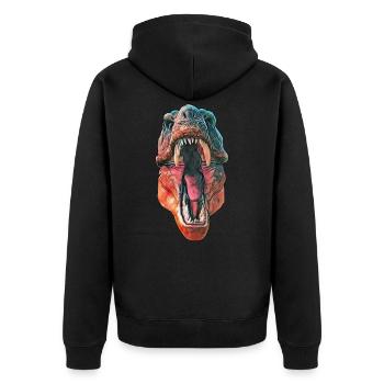T-Rex - Veste à capuche bio Premium Unisexe - noir - Dos - Nico (187cm)