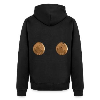 cadeau de fruits frais noix de coco brune - Veste à capuche bio Premium Unisexe - noir - Dos - Nico (187cm)