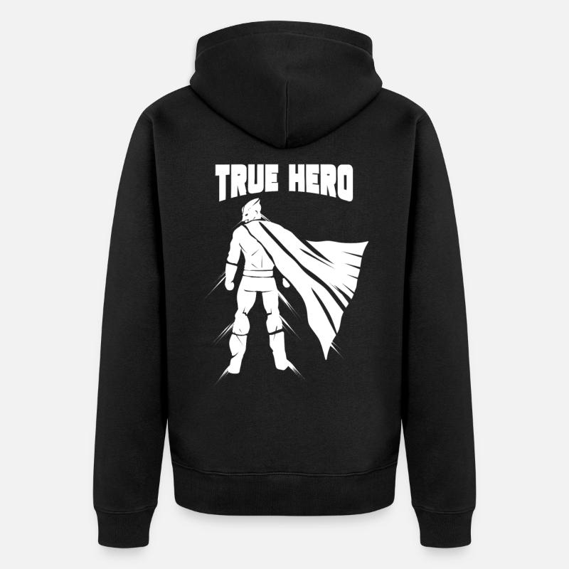 Héros - Veste à capuche bio Premium Unisexe - noir