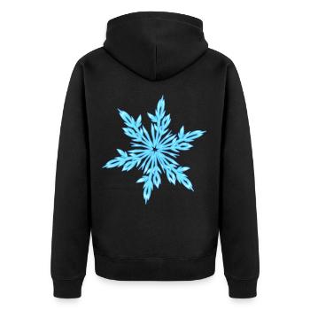 Cristal de glace - Veste à capuche bio Premium Unisexe - noir - Dos - Nico (187cm)
