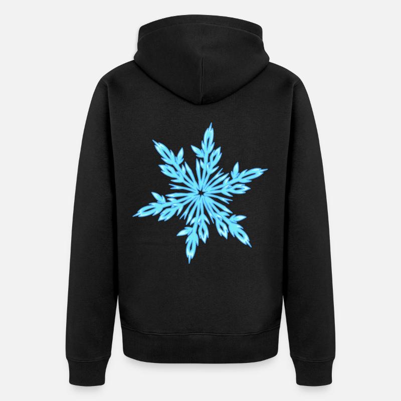 Cristal de glace - Veste à capuche bio Premium Unisexe - noir