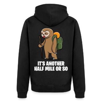 Paresseux randonnée Wanderlust Go cadeau de camping - Veste à capuche bio Premium Unisexe - noir - Dos - Nico (187cm)