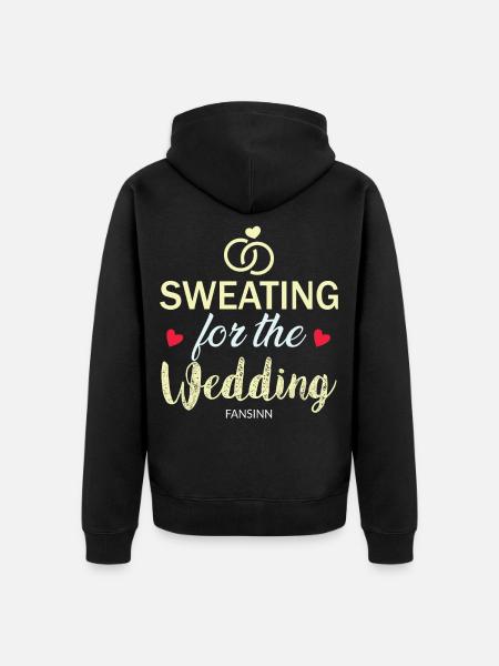 Wedding bachelorette party marriage love gift - Unisex Premium Organic Zip Hoodie - black