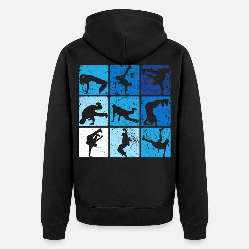 break dance - Veste à capuche bio Premium Unisexe - noir