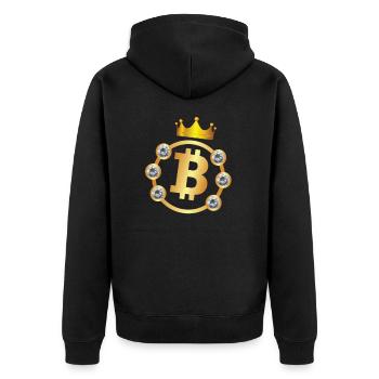Bitcoin Rich Bitcoin Millionaire BTC Millionaire - Veste à capuche bio Premium Unisexe - noir - Dos - Nico (187cm)