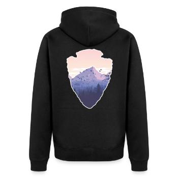 Désert indien amérindien arrowhead - Veste à capuche bio Premium Unisexe - noir - Dos - Nico (187cm)