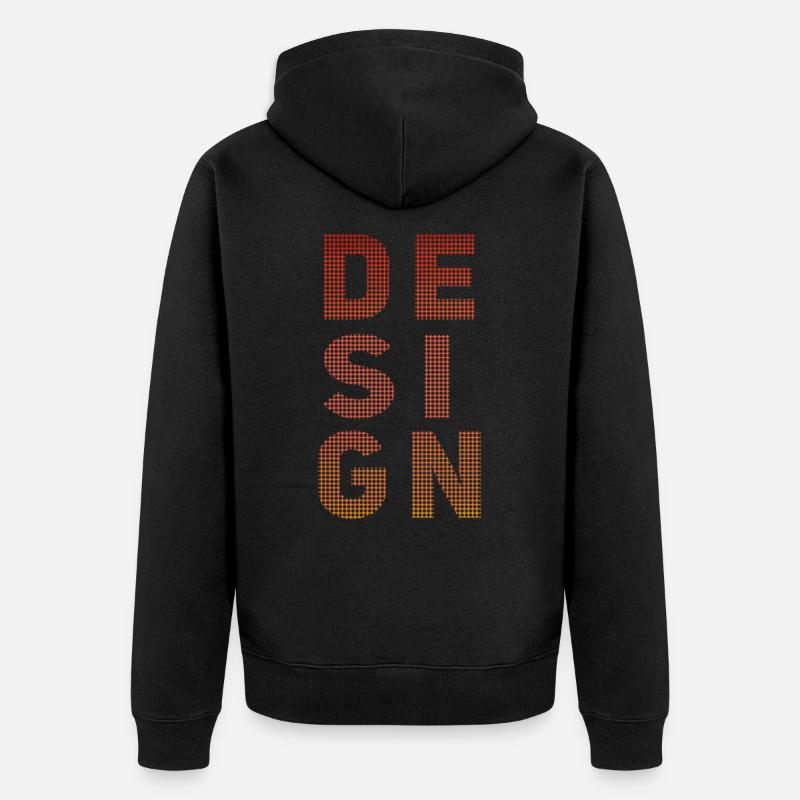 Tendance de modèle de conception - Veste à capuche bio Premium Unisexe - noir