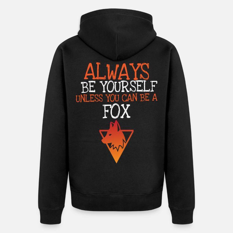 Fuchs - Unisex Premium Bio Zip Hoodie - Schwarz