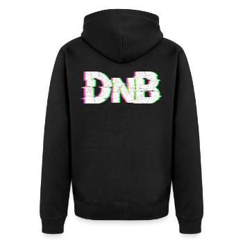 DnB - Drum n Bass - Veste à capuche bio Premium Unisexe - noir - Dos - Nico (187cm)