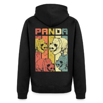 Panda - Veste à capuche bio Premium Unisexe - noir - Dos - Nico (187cm)