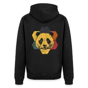 panda - Veste à capuche bio Premium Unisexe - noir - Dos - Nico (187cm)