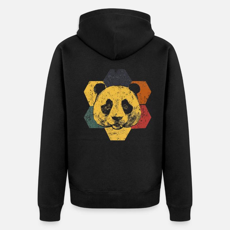 panda - Veste à capuche bio Premium Unisexe - noir