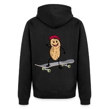 Skateboard skater sport cacahuètes cacahuètes enfant - Veste à capuche bio Premium Unisexe - noir - Dos - Nico (187cm)