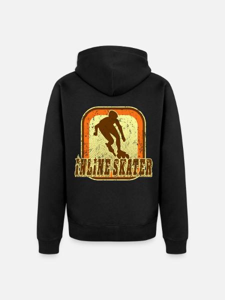 Inlineskater - Unisex Premium Bio Zip Hoodie - Schwarz