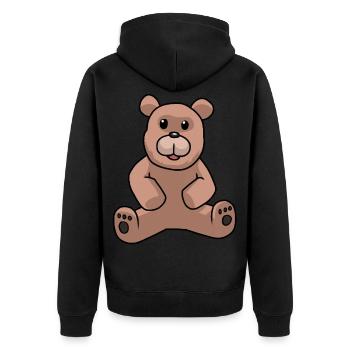 Teddy Ours en peluche Enfants Toddler Ours brun Bébé - Veste à capuche bio Premium Unisexe - noir - Dos - Nico (187cm)
