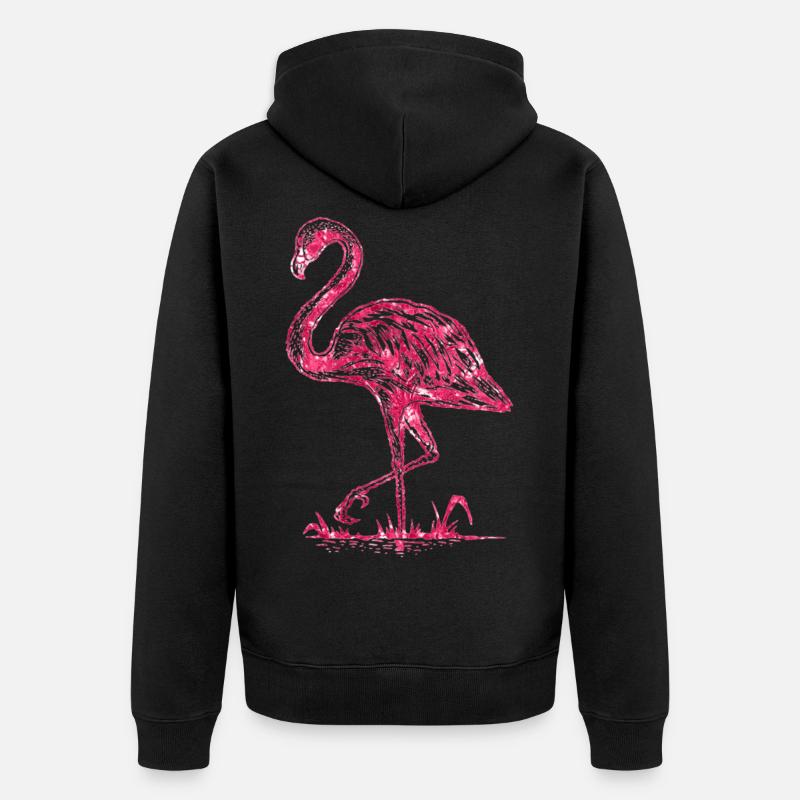 flamant - Veste à capuche bio Premium Unisexe - noir