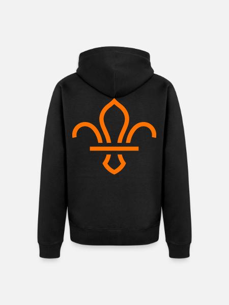 fleur de lis - Unisex Premium Organic Zip Hoodie - black