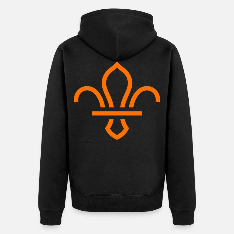 fleur de lis - Veste à capuche bio Premium Unisexe - noir