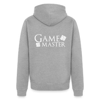 Maître de jeu | Cadeau de jeu de table RPG sur table - Veste à capuche bio Premium Unisexe - gris chiné - Dos - Nico (187cm)