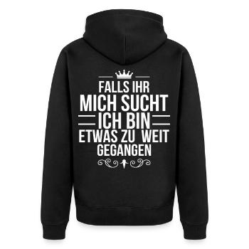 Princess Funny Saying Humor Funny Limitless - Unisex Premium Organic Zip Hoodie - black - Back - Nico (187cm)