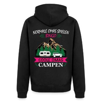 Cool Granny Camping Camping Granny - Veste à capuche bio Premium Unisexe - noir - Dos - Nico (187cm)