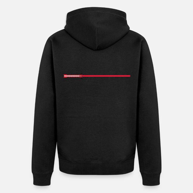 Sabre laser rouge - Veste à capuche bio Premium Unisexe - noir