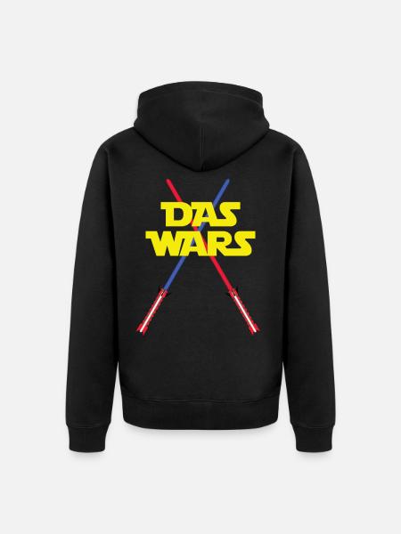 Das Wars mit Lichtschwertern - Unisex Premium Bio Zip Hoodie - Schwarz