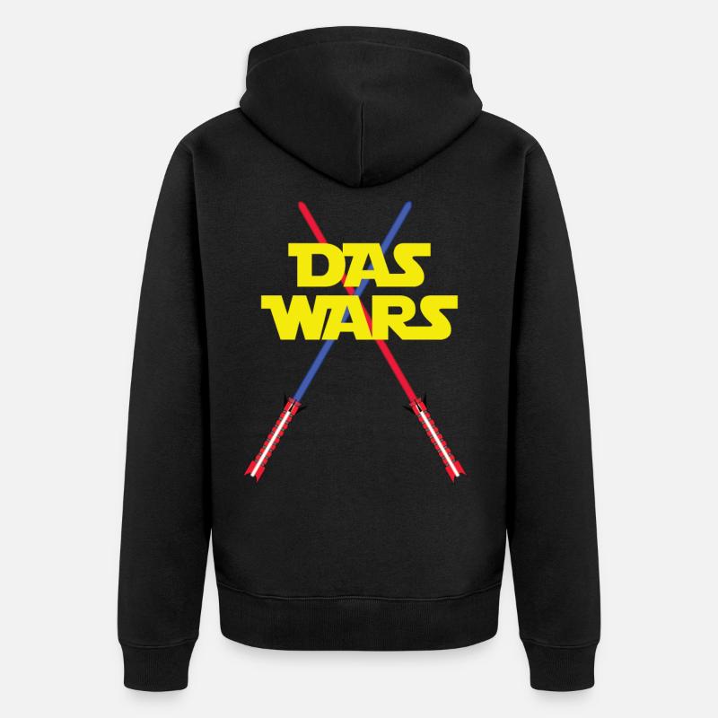 Das Wars mit Lichtschwertern - Unisex Premium Bio Zip Hoodie - Schwarz