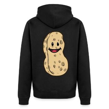 Peanut Peanuts Nut Nuts Food nice - Unisex Premium Organic Zip Hoodie - black - Back - Nico (187cm)