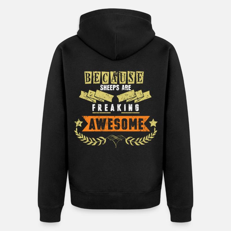 mouton - Veste à capuche bio Premium Unisexe - noir